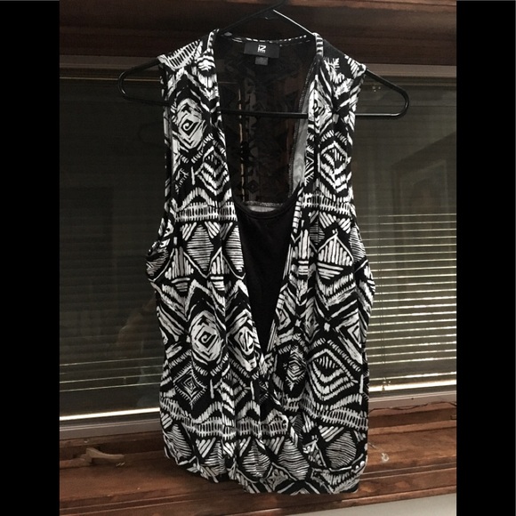 black and white dressy top